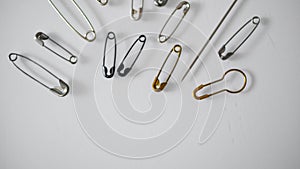 Pins and needles of various types in bulk