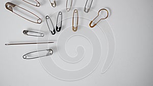 Pins and needles of various types in bulk