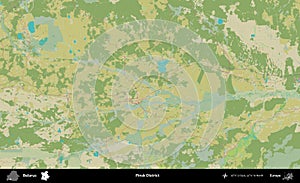 Pinsk District, Belarus. Topographic Humanitarian