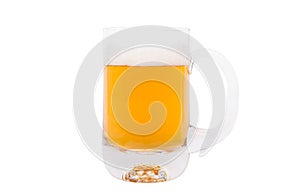 Pint of Beer on White background.