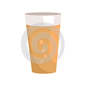 Pint of Dark Beer in Transparent Glass Vector Icon