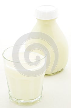 Pint glass milk bottle