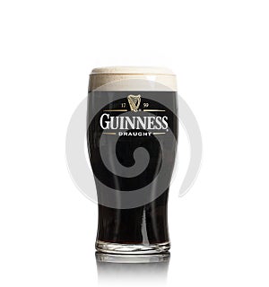 Pint of Guinness on White