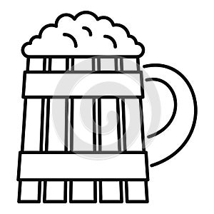 Pint kvass icon, outline style