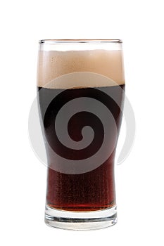 A pint of stout isolated