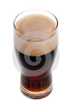 A pint of stout isolated photo