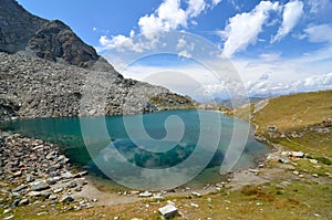 Pinter lakes, Valle d`Aosta, Italy