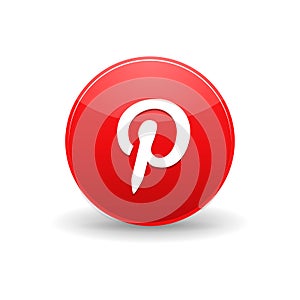 Pinterest icon, simple style