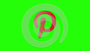 Pinterest logo picture on a green background