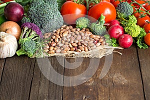 Pinto beans and vegatables