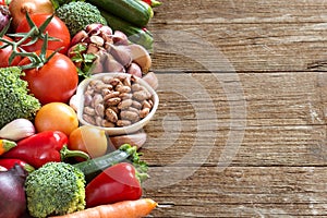 Pinto beans and vegetables