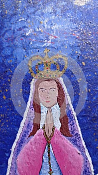 Pintura virgen del valle tradición venezolana