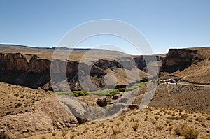 Pinturas River Canyon viewed from the Cave of the Hands - Argentina