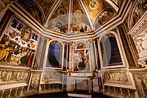 Pinturicchio. Madonna and Child Enthroned with Saints. Santa Maria del Popolo. Rome, Italy