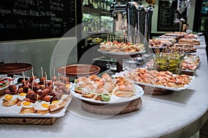 Pintxos in San Sebastian, Basque Country, Spain