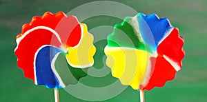 Pinwheel candy suckers