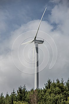 Pinwheel on mountain ridge