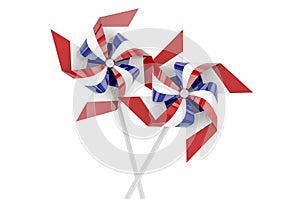 Pinwheel with the Netherlands flag, 3D rendering