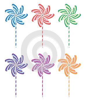 Pinwheel set, vector