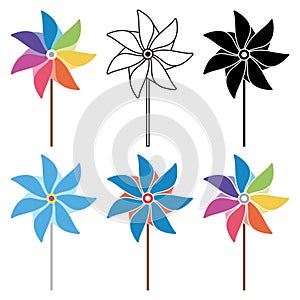 Pinwheel set, vector