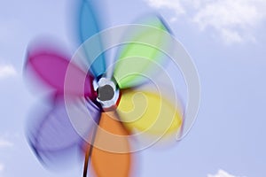 Pinwheel spinning in sky