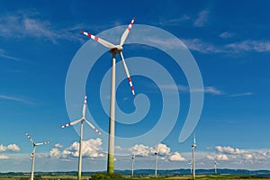 Pinwheel of a wind power plant for electricity