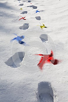 Pinwheels and Snow