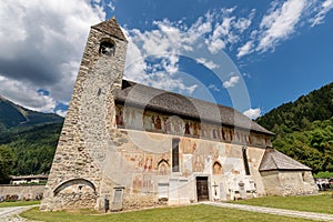 Pinzolo - San Vigilio Church with the Macabre Dance photo