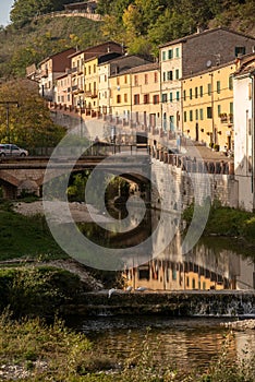 Piobbico town in Marche region in Italy