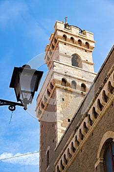 Piombino, Italy. The city hall tower, built in 1598 and renewed in 1937