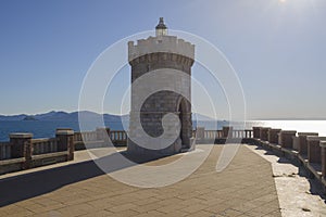 Piombino lighthouse, also known as the Rocchetta lighthouse, Piombino, Tuscany, Italy