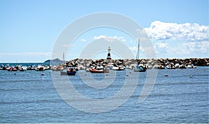 Piombino, Salivoli, Livorno, boats, rocks and tyrrhenian sea