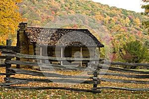 Pioneer Homestead in Autumn