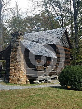 Pioneer style log cabin