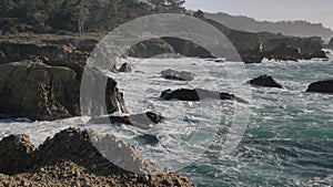 Piont Lobos parking scenic Cove landscapes of Big Sur coast of the pacific ocean