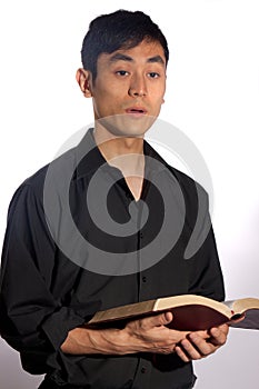 A pious Asian man photo