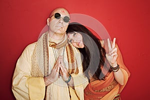 Pious Guru With Woman