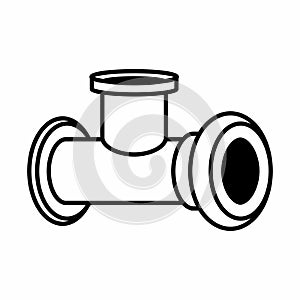 Pipe Connection Icon Outline Vector