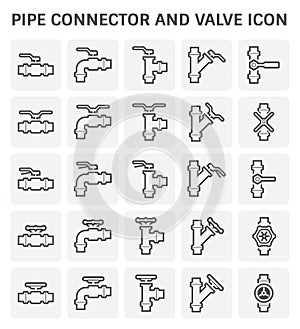 Pipe connector valve