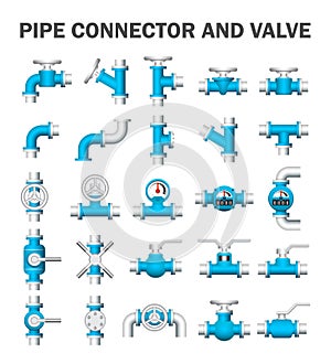 Pipe connector vector