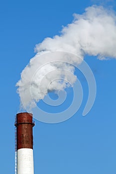 Pipe factory smoke emission photo
