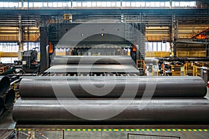 Pipe formation by using roll bending machine