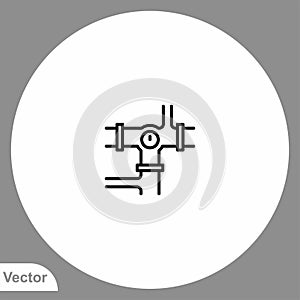 Pipe vector icon sign symbol