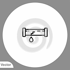 Pipe vector icon sign symbol