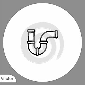 Pipe vector icon sign symbol