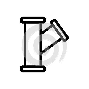 Pipe icon vector. Isolated contour symbol illustration