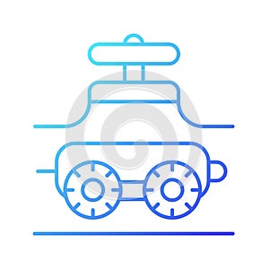 Pipe-inspecting robots gradient linear vector icon