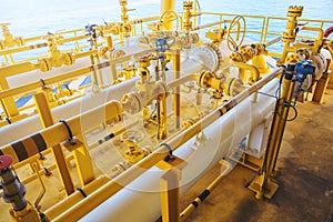 Pipe line gas and structure of offshore platform