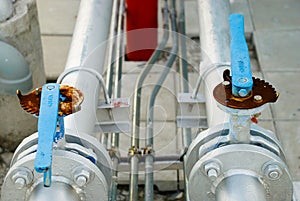 Pipe lines with valve