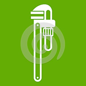 Pipe or monkey wrench icon green